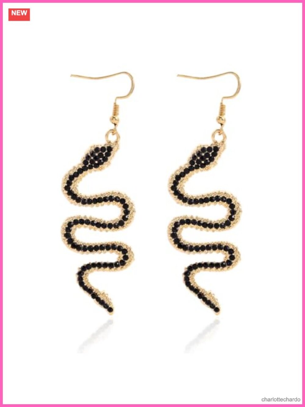 Snake Drop & Dangle Earrings Alloy Rhinestone Vintage Serpent Halloween Jewelry